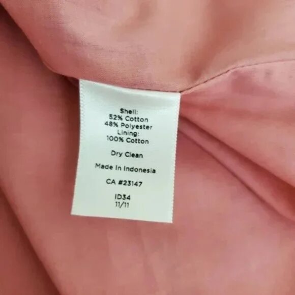 NWT Talbots Pink Voile Crystal Pleated Cotton Blend Women's Skirt Size 14P - Picture 7 of 10